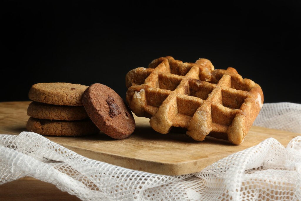 Présentation de gaufre et cookies Qibao